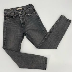 Levi's Wedgie‎ Icon Jeans Better Weather Women Size 25 Gray Button Fly Tapered